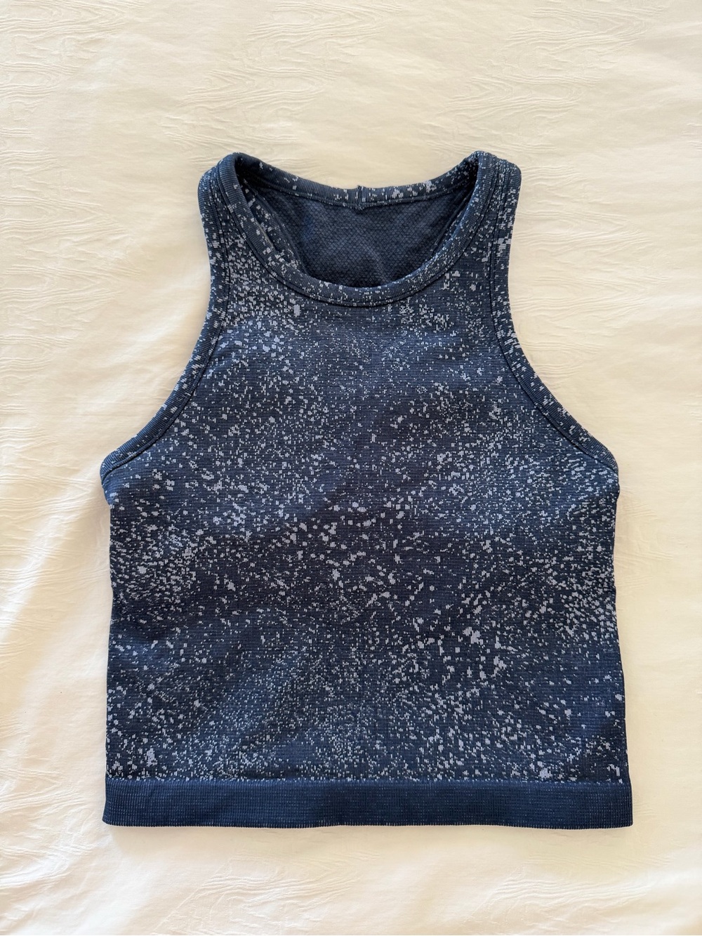lululemon athletica Navy Speckled Cropped Tank